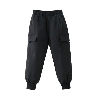 鹅小宝/羽物 2024冬季白鸭绒加厚儿童羽绒裤男童女童外穿工装裤子