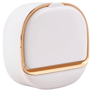 轻奢家用迷你香皂盒浴室卫生间翻盖肥皂盒壁挂式免打孔沥水置物架