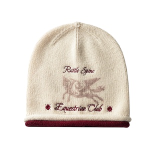 REDRINSE 25aw「飞马」新年红马年限定双层卷边刺绣印花羊毛冷帽