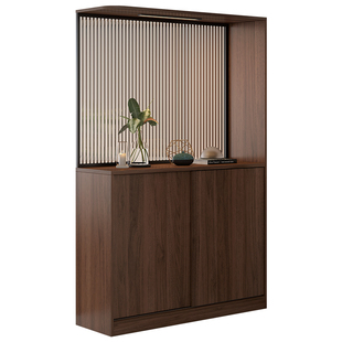 中古风玄关柜鞋柜一体入户门厅柜客厅隔断柜屏风收纳储物柜7W41