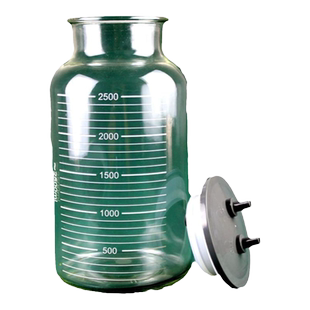 医用玻璃负压引流瓶吸痰器脚踏医用人流吸引器吸痰器储液瓶2500ml