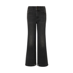 【长绒棉】ELSEWHERE珂思商场同款棉质保暖阔腿牛仔裤女冬款