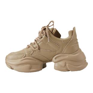 Aquascutum雅格狮丹1851英伦风时尚棕色小个子增高运动休闲鞋女