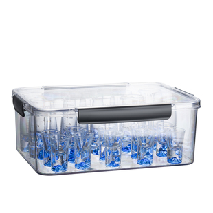 轻奢玻璃白酒杯套装家用分酒器小酒杯酒具防尘收纳盒透明展示盒