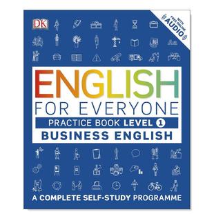 【现货】DK新视觉人人学英语:商务英语练习册苐1级英文生活语言学习进口原版书14岁以上English for Everyone Business Engl