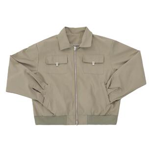 复古港风薄款外套欧美hiphop设计感金属扣短款飞行员教练夹克女潮