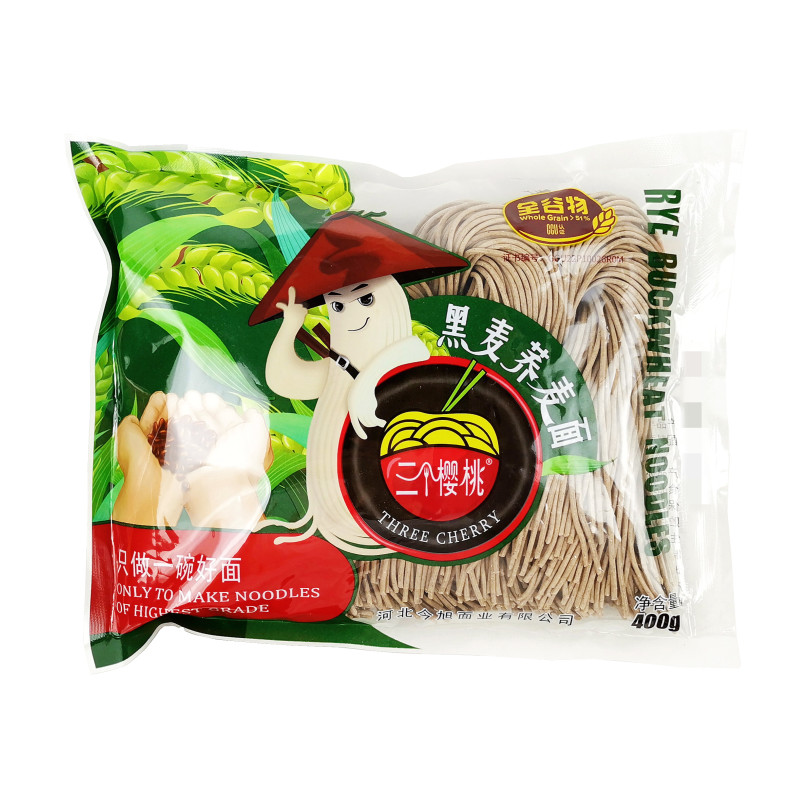正品三个樱桃低脂肪荞麦面