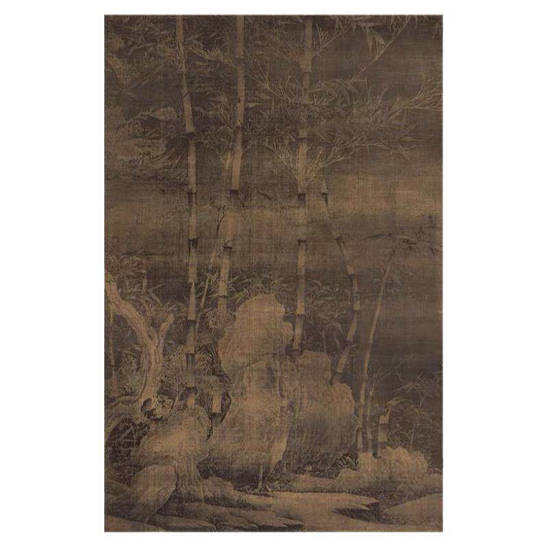 五代徐熙雪竹图微喷复制国画临摹学习素材99.2x151.1cm原大画芯