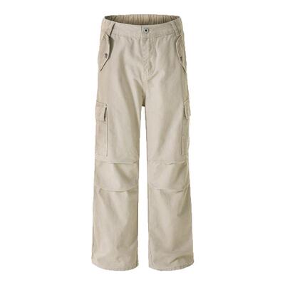 98SQUID 美式复古多口袋伞兵工装裤男女宽松水洗做旧直筒百搭长裤