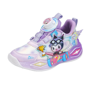 库洛米发光儿童女鞋子亮灯女孩洋气公主鞋闪灯中童女宝纽扣鞋软底