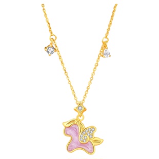 飞天小马项链女S925银马年本命年生肖马锁骨链吊坠珐琅生日礼物