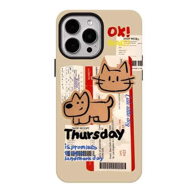 新款卡通可爱机票磁吸磨砂适用iPhone17ProMax手机壳16苹果air华为mate70pura80+保护套支架oppo软胶小米vivo