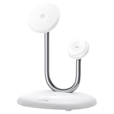 倍思三合一磁吸无线充电支架35W