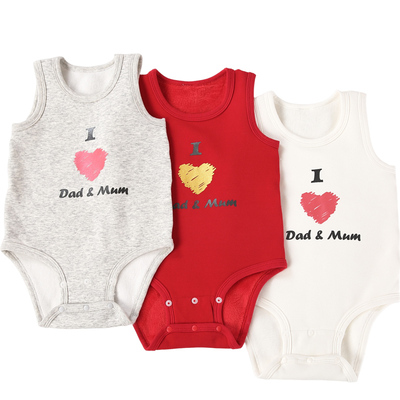 秋冬加绒加厚宝宝背心三角包屁衣