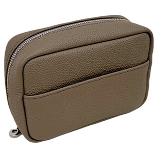 真皮百搭化妆包女大容量旅行便携洗漱包2025新款多功能手拿收纳包