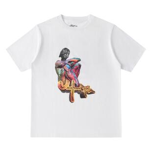 TRAVIS SCOTT UTOPIA 巡演限定乌托邦女人像康丽印花美式短袖T恤