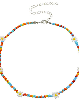 白色橄榄树梁洁李潇潇同款彩色高级感2025新款项链锁骨链choker