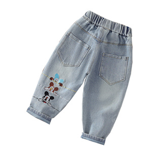 男童春款牛仔裤2025新款儿童装痞帅老爹裤宝宝帅气百搭外穿长裤