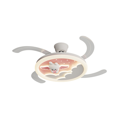 儿童公主房隐形吊扇灯