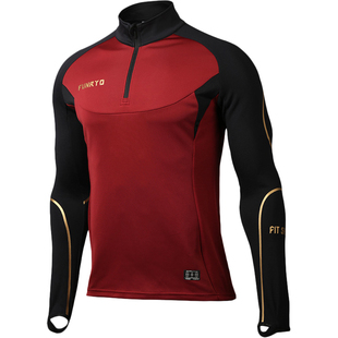 扎吉体育FUNRYO/蜂锐半拉链拇指扣长袖外套足球球衣男套头训练服