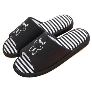 可爱厚底家居拖鞋女夏季厚底防滑室内居家用情侣棉布拖鞋男士春秋