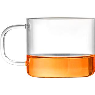 尚明耐高温玻璃小茶杯 透明带把喝茶小玻璃杯 功夫茶具品茗杯子