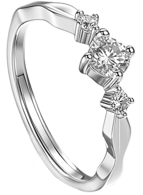 足银999三珂戒指小众高级感