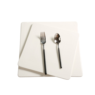 纯白长方形陶瓷盘子 10寸创意西餐盘寿司蛋糕盘欧式牛排盘意面盘