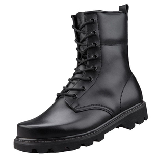 作战靴牛皮防水陆战靴工装冬季靴子男加绒作训靴马丁靴子真皮皮靴