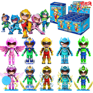 猪猪侠人仔积木星耀版儿童益智拼装玩具男孩手办超星五灵侠玩偶