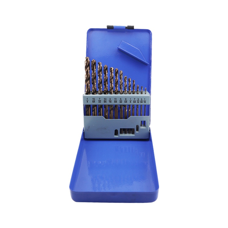供应英制含钴全磨麻花钻13PC 21PC 29PC不锈钢用全磨麻花钻头组套