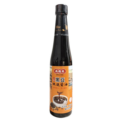 台湾高庆泉无麸质黑豆酱油无蔗糖家用调料桥本酿造酱油生抽410ml