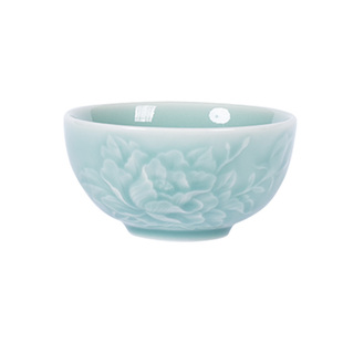 2024新款青瓷米饭碗家用餐具中式吃饭碗单个天青色小碗创意陶瓷碗