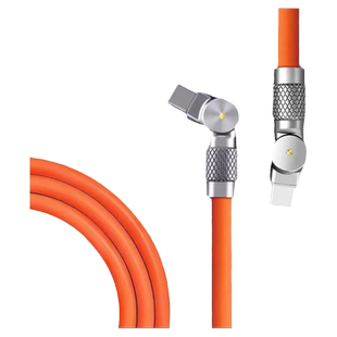 240w全兼容/180°双头旋转加粗双typec快充数据线适用苹果iPhone笔记本iPad电脑华为pd60手机弯头100闪充电线