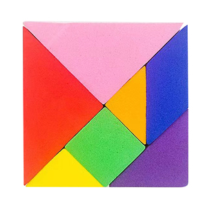 磁力七巧板备用板配件一年级七巧板拼图大号磁性七巧板教具学生用