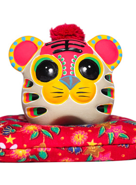 非遗泥塑国潮12生肖摆件