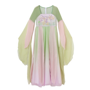 古典舞蹈服飘逸仙气连衣裙古风汉服中国舞演出服大裙摆汉唐舞蹈服