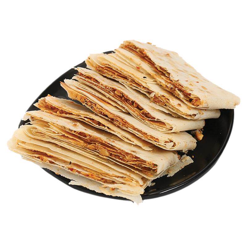 山东煎饼曲阜特产香酥煎饼农家手工杂粮夹心干脆花生咸味煎饼4斤