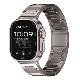 适用苹果手表表带钛金属Applewatch Ultra3手表带S11/S10钛合金磁吸iWatch11高级Watchs10夏天iWatchUltra2代
