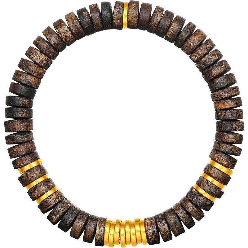 周六福黄金5d硬金手串定价男款华光系列黄景瑜同款礼物送男友官方