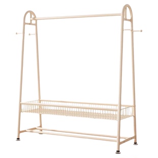 衣架卧室落地晾衣架室内家用阳台挂衣架置物架加厚衣帽架衣架挂杆