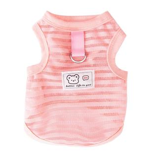 猫咪衣服夏季防掉毛镂空条纹贴布绣背心宠物小猫布偶猫猫夏天薄款