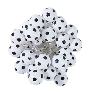 2026世界杯装饰灯户外LED灯串防水小彩灯足球造型酒吧阳台氛围灯