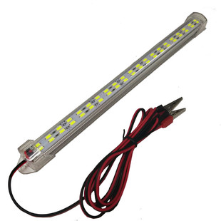 12vled灯管夜市摆地摊灯带蓄电池夹电瓶节能光管超亮双排长硬灯条