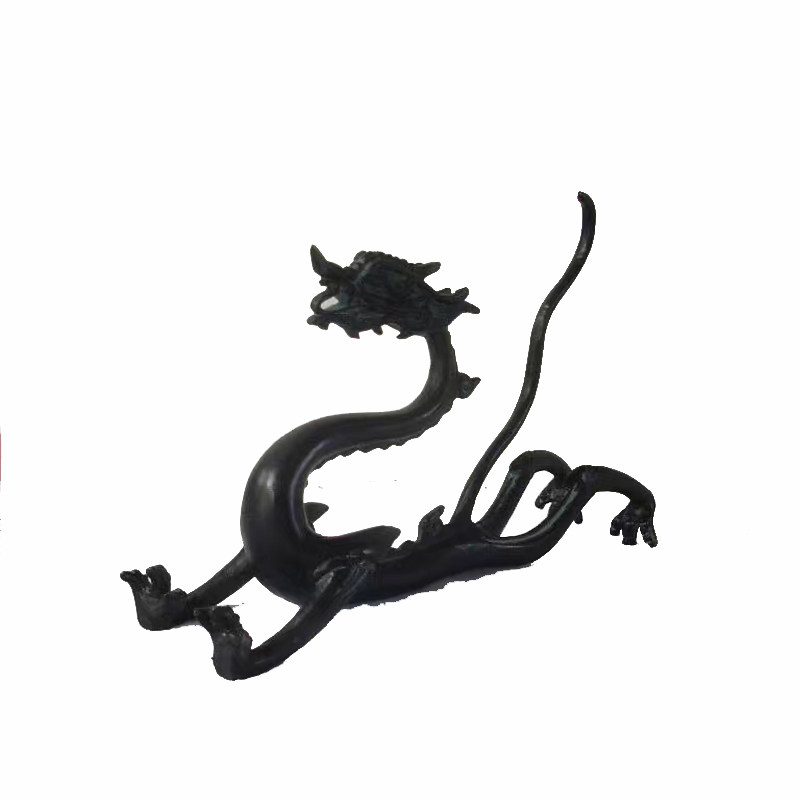 老神仙纯铜黑色的龙黑龙摆件