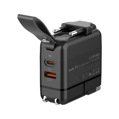 力德诺出国旅行多功能充电器65W