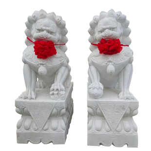 石雕汉白玉青石大型石狮子一对看门家用门口摆件祠堂家用小狮子