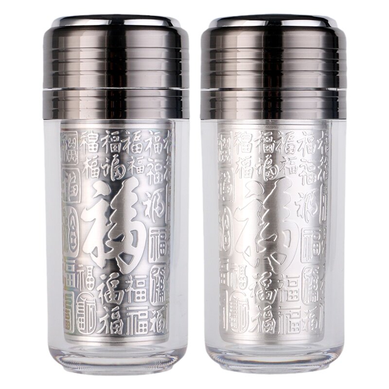 便携水杯999纯银内胆云南雪花银