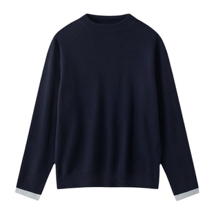 IHIMI/海谧2026年春季新款女装气质百搭时尚纽扣翻领针织毛衣上衣