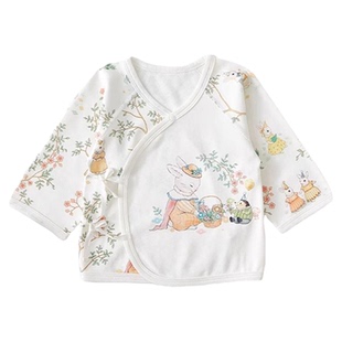 bubbletree半背衣初生婴儿52码薄款新生宝宝产房上衣和尚服a类